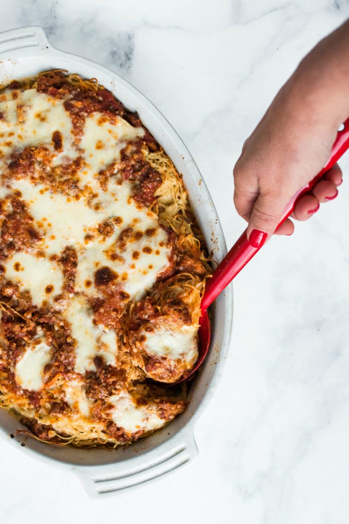 Tasty Classic Spaghetti Bake with Mozzarella