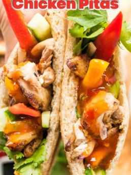 Five Spice Chicken Pitas