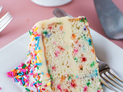 Homemade Funfetti Cake Recipe - Reluctant Entertainer