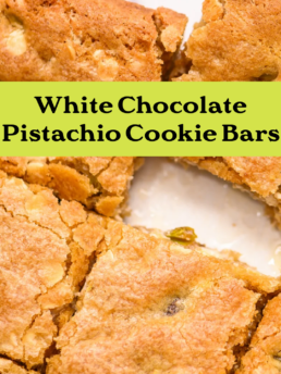 White Chocolate Pistachio Cookie Bars