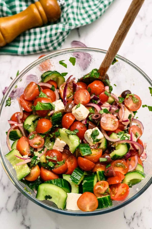 Greek Peasant Salad - Reluctant Entertainer