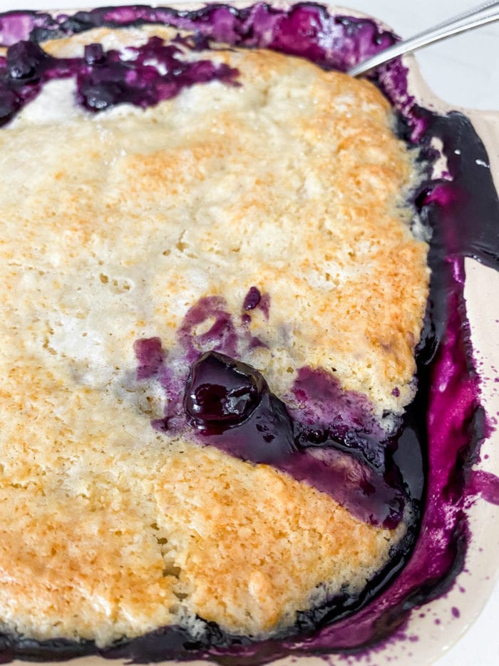 juicy blueberry cobbler