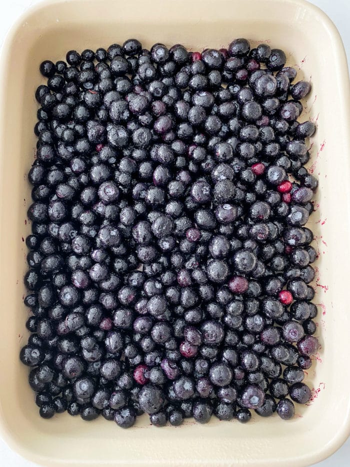 9x13 pan of fresh blueberries