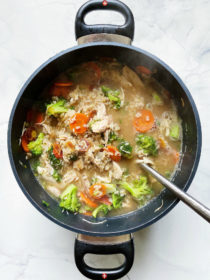 Best Broccoli Chicken Rice Soup