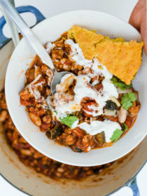 TASTY Turkey Poblano White Bean Chili