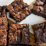 several slices of Homemade Chocolate Fudge Brownies