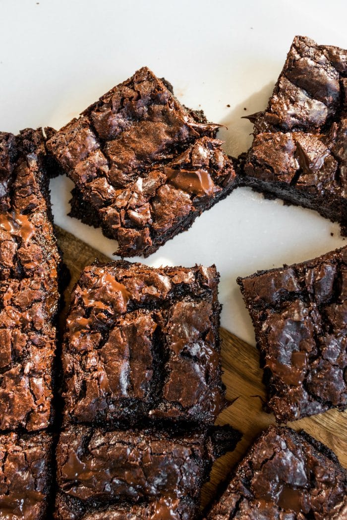 several pieces of Homemade Chocolate Fudge Brownies