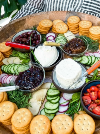 a cheese cracker board