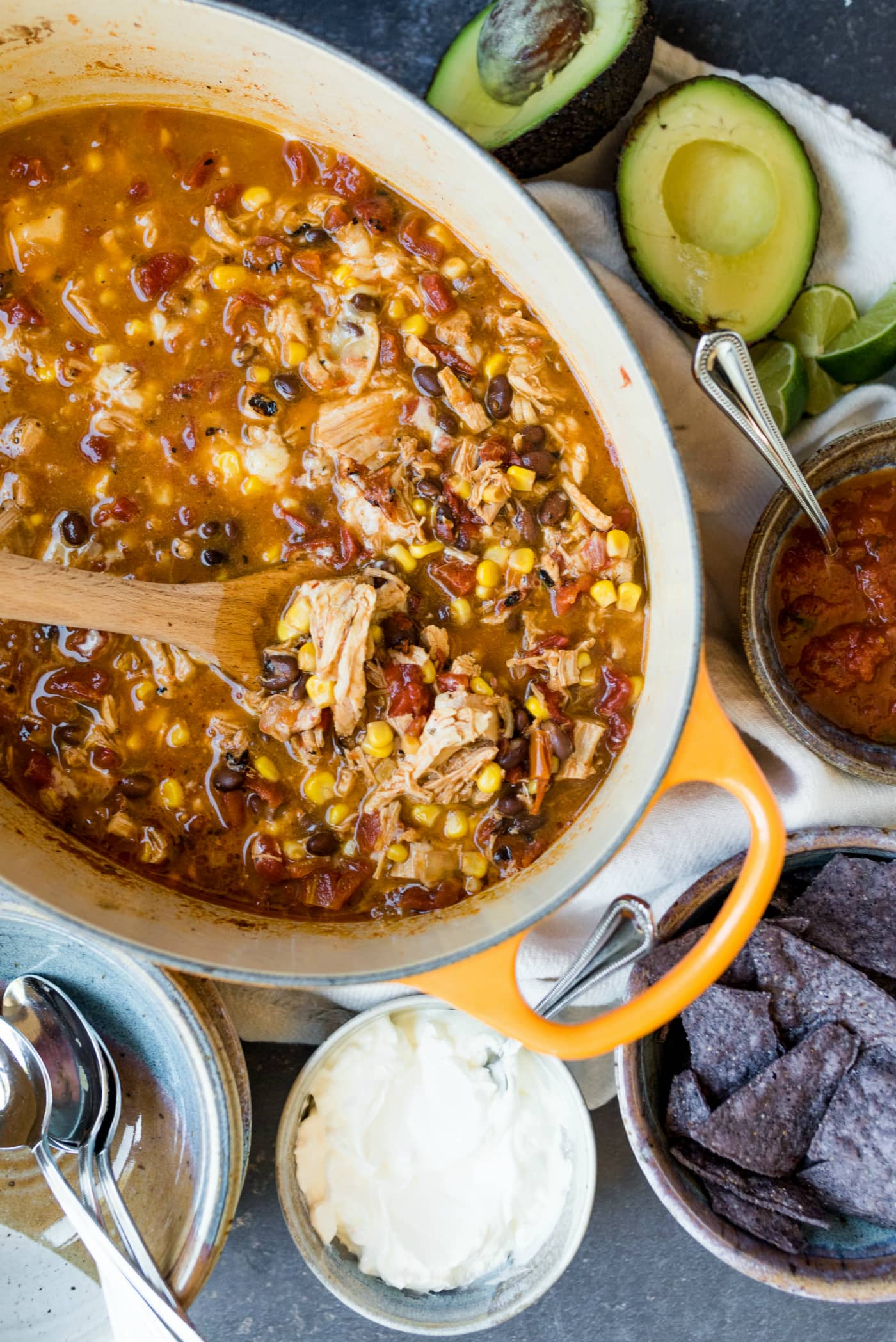 Healthy Chicken Tortilla Soup - Reluctant Entertainer
