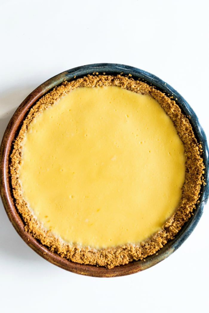 ricotta lemon filling in a Ritz cracker crust