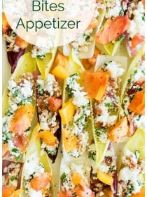 BLT Endive Appetizer with heirloom tomatoes