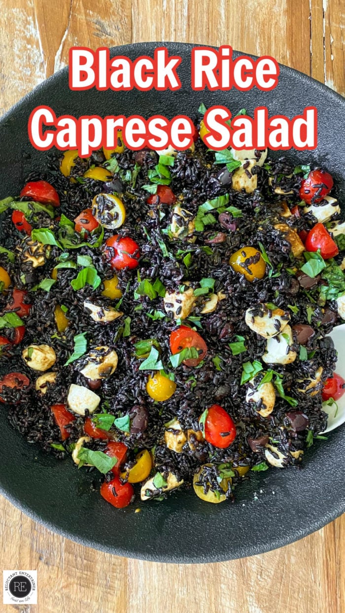Black Rice Caprese Salad