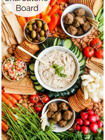 beautiful platter with vegan charcuterie foods