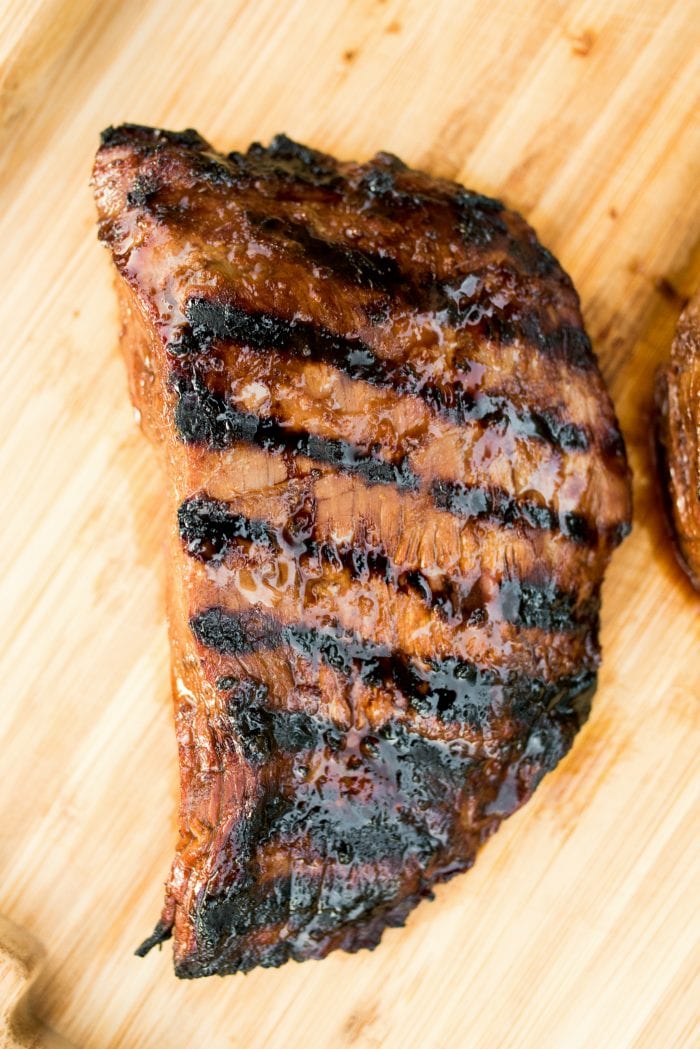 grilled steak hot off the grill