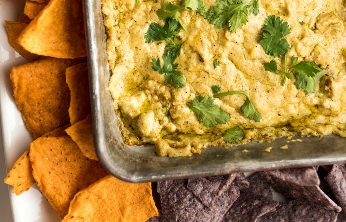 close up of Corn Queso Dip Recipe