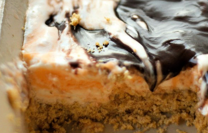 orange ice cream dessert
