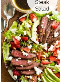 grilled steak salad with strawberries