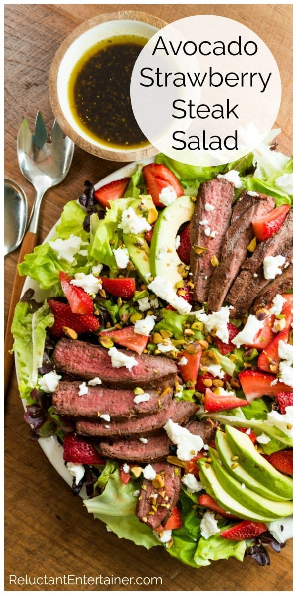 grilled steak salad with strawberries