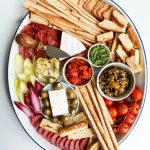 Simple Bruschetta Tray with fresh foods