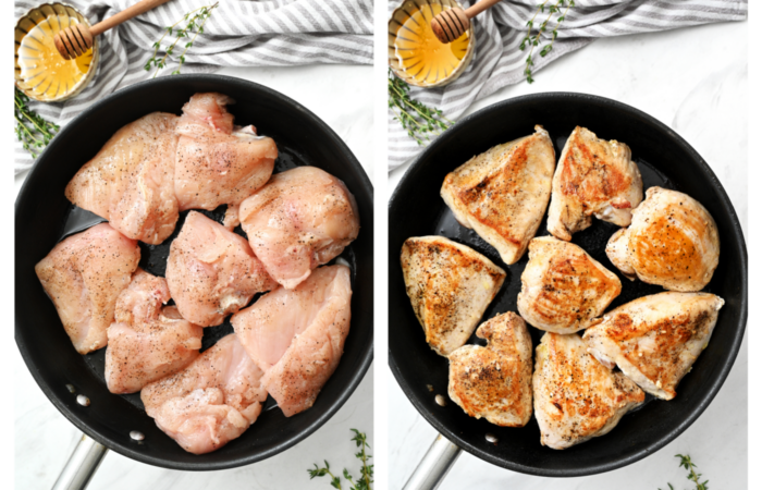 cooking chicken in skillet