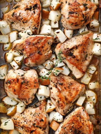 chicken and pears