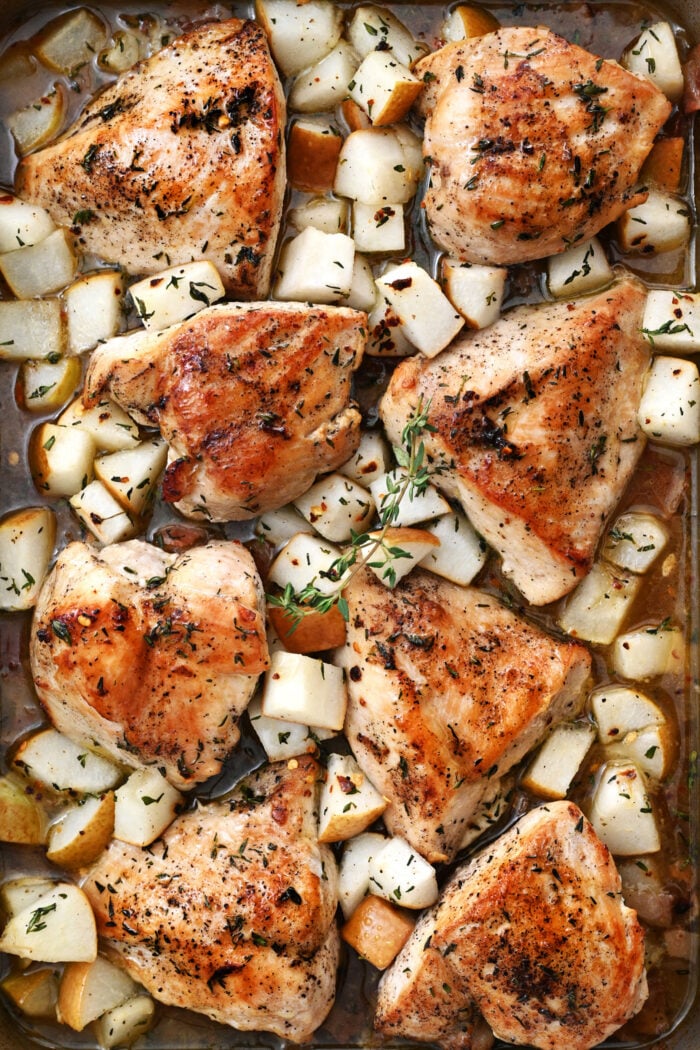 chicken and pears