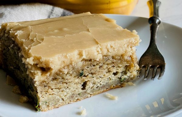 Maple frosted Zucchini Banana Cake