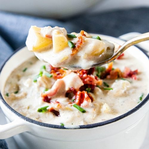 clam chowder with bacon