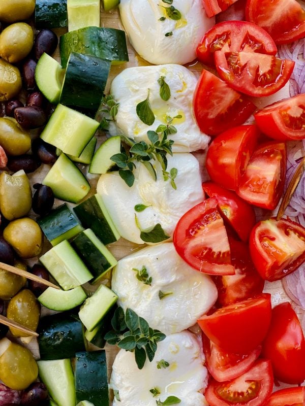 Burrata Chopped Salad Board - Reluctant Entertainer