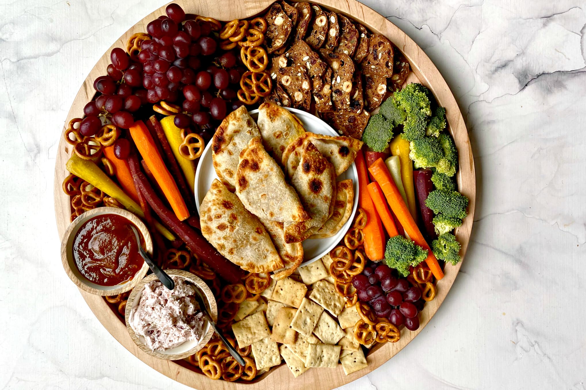 Pumpkin Empanada Snack Board - Reluctant Entertainer