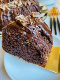 a piece of Toffee Crunch Chocolate Cake