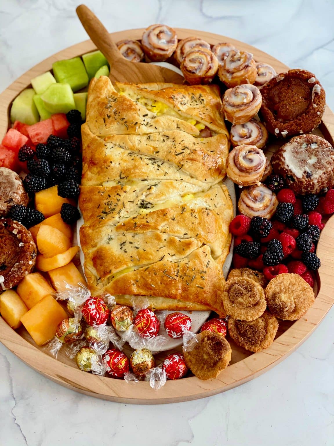 Breakfast Braid Brunch Board - Reluctant Entertainer