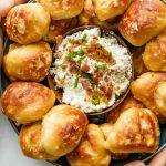 round plate of homemade biscuit bites