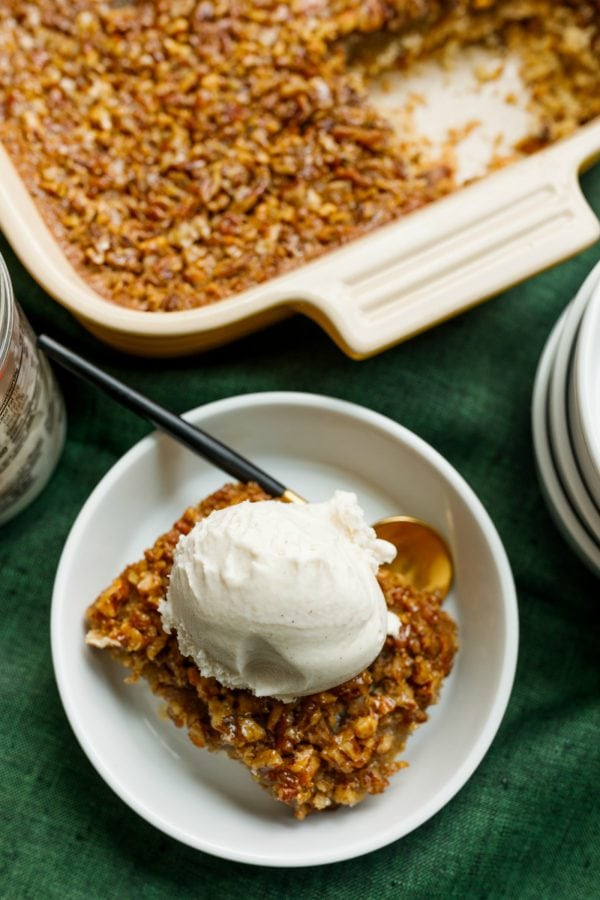 a serving of pecan bar bites on a plate