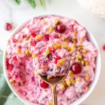 spoonful of Cranberry Salad with Walnuts