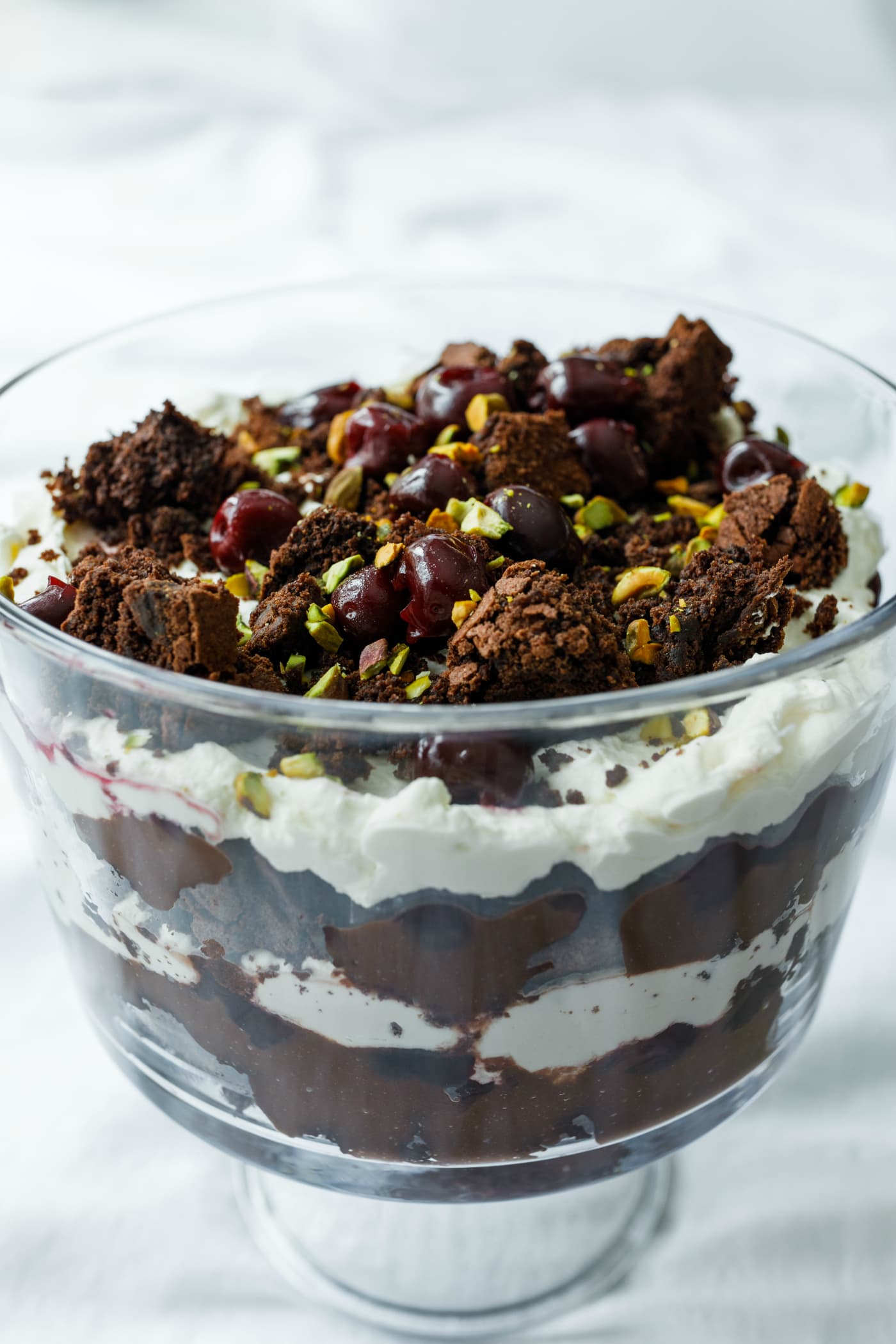 Individual Black Forest Brownie Trifles — Let's Dish Recipes