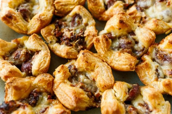 Grape Gruyere Puff Pastry Bites