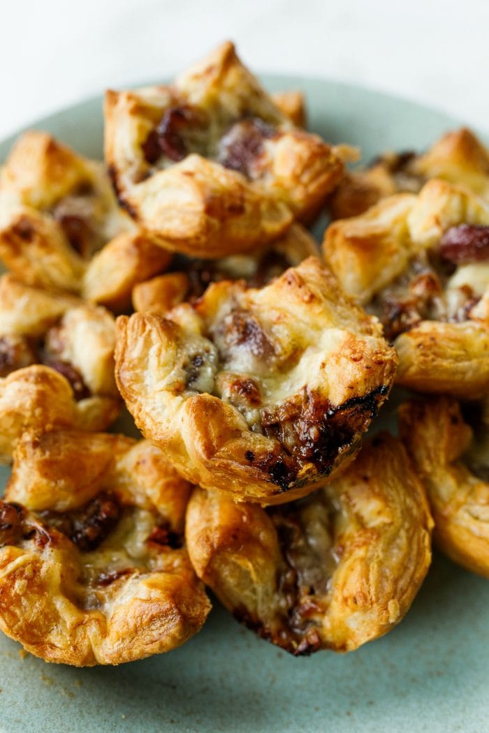close up of Grape Gruyere Pastry bites