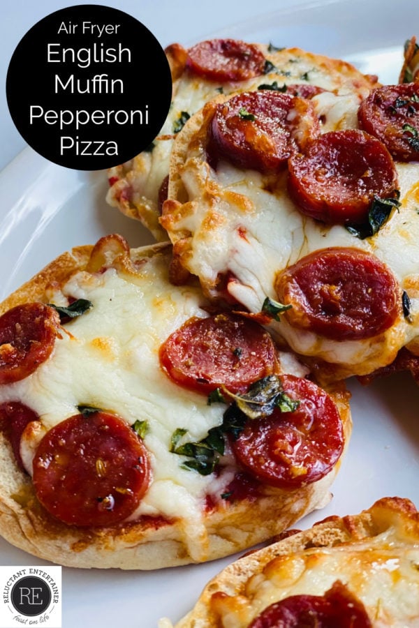 Air Fryer English Muffin Pepperoni Pizzas