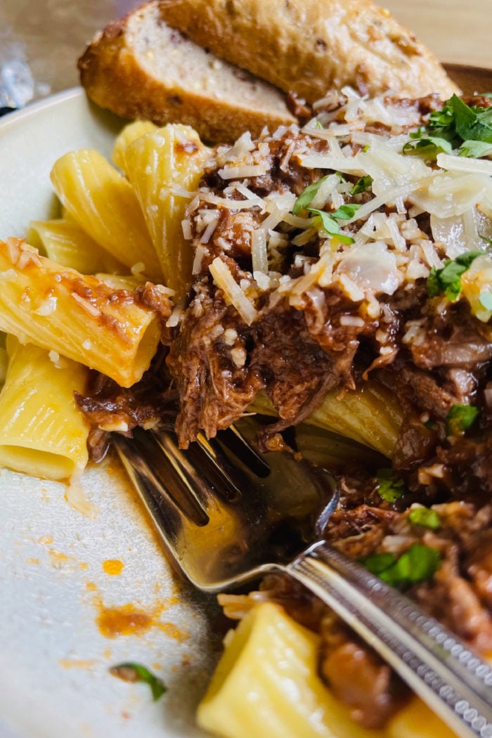 Sugo so Carne served with pasta