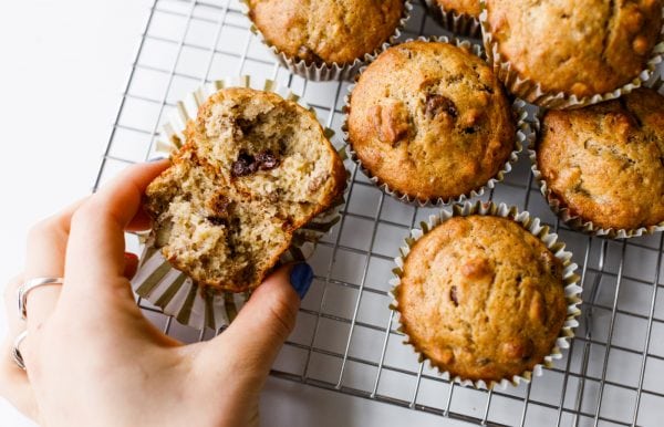 bite of Banana Chocolate Chip Muffin