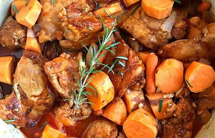 Paprika Chicken with Sweet Potatoes recipe