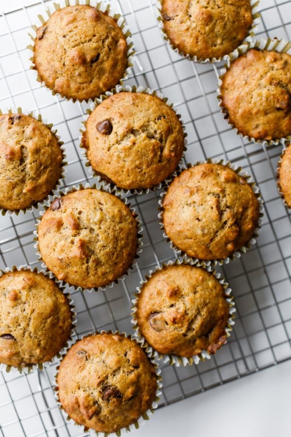 baked Banana Chocolate Chip Muffins