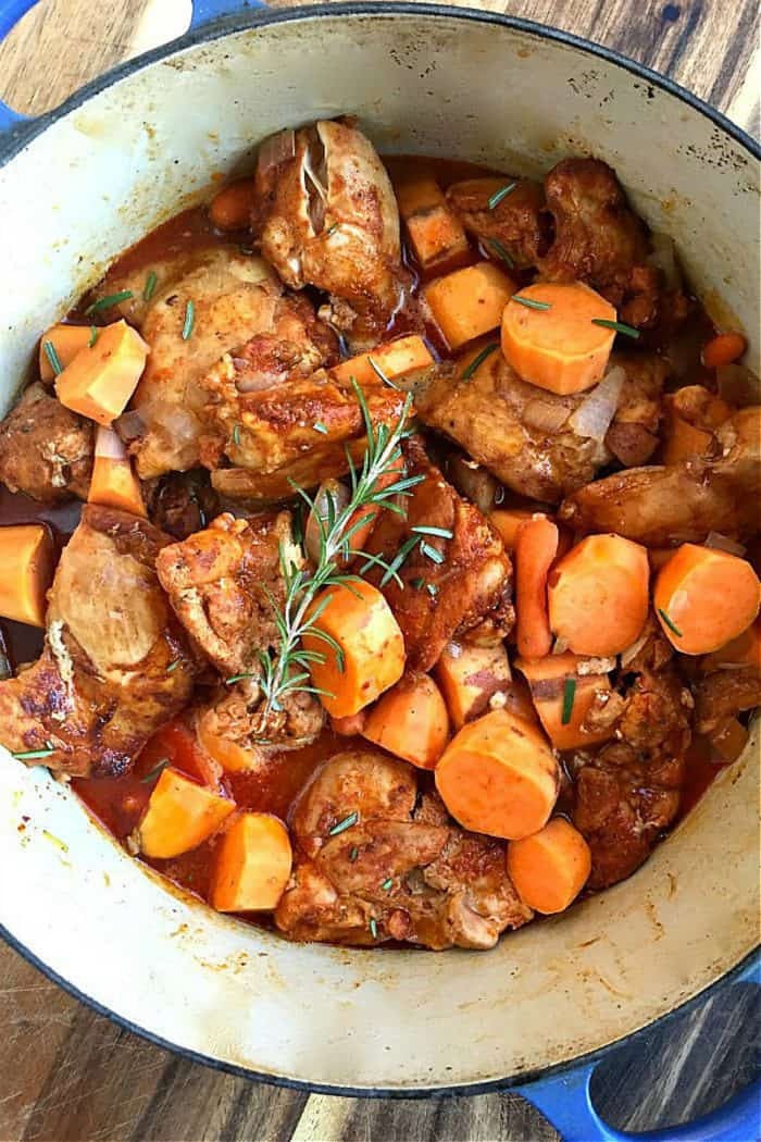 Instant pot chicken thighs sweet potatoes sale