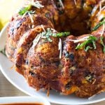 round bundt pan of charcuterie bread