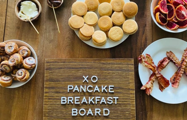 XO Pancake Breakfast Board sign