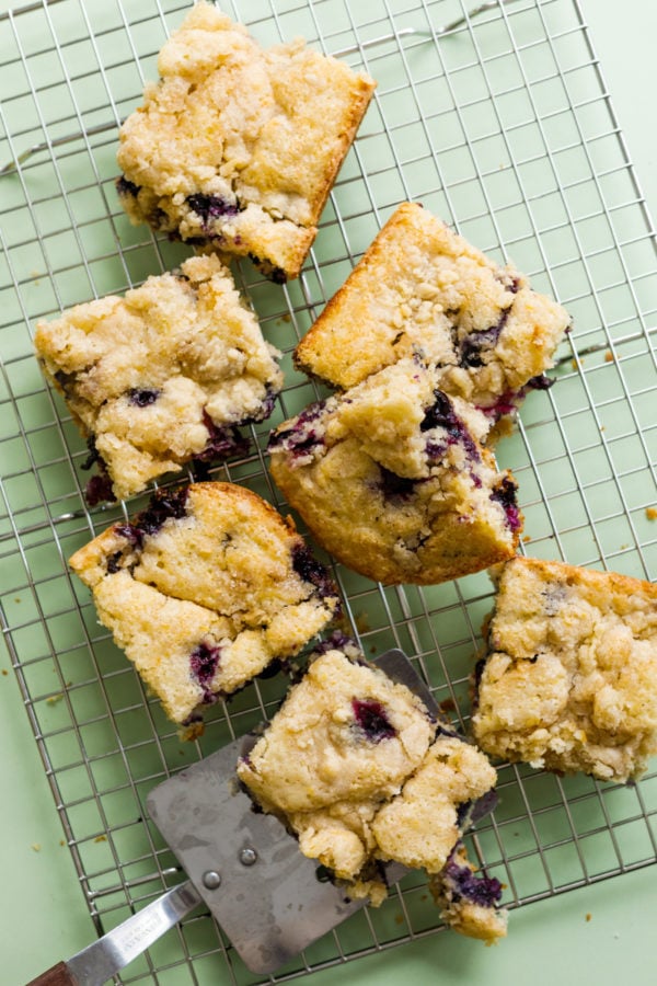 Best Blueberry Kuchen Recipe on baking rack