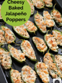 baking sheet of Cheesy Baked Jalapeño Poppers