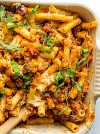 serving Italian Pasta Bakes