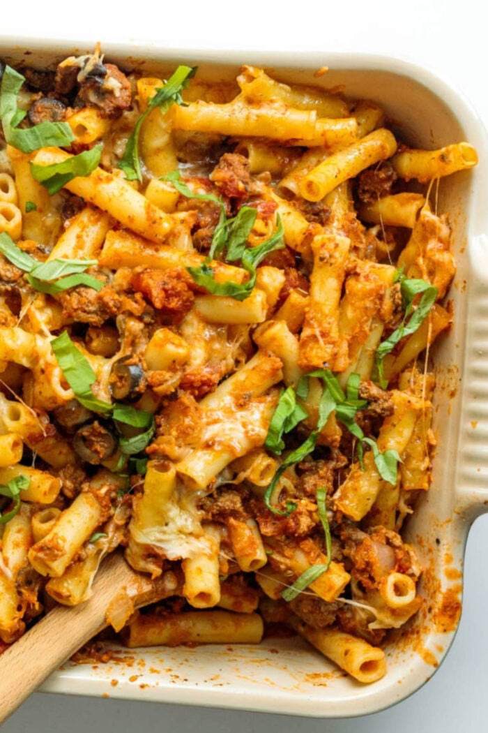 serving Italian Pasta Bakes